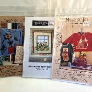 Sewing Quilts Pattern Kits Lot Bella Nonna - Meme’s